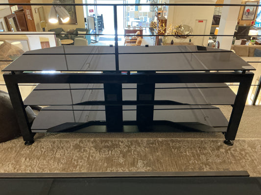 Black Tv stand With glass