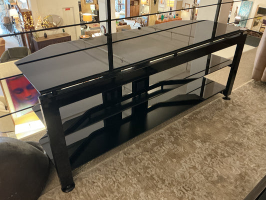 Black Tv stand With glass
