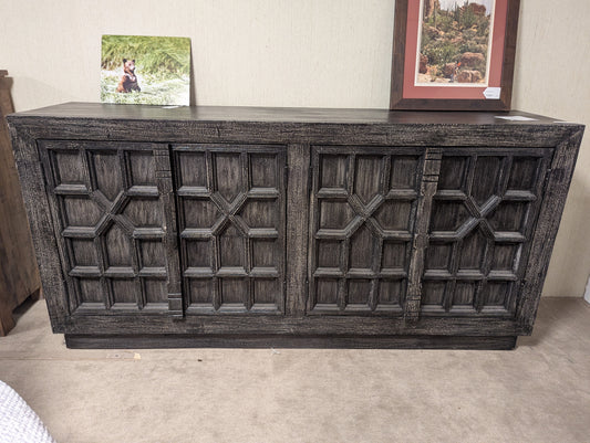 BLACK BAFFET SIDE TABLE