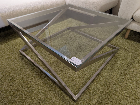 STEEL GLASS COFFEE TABLE